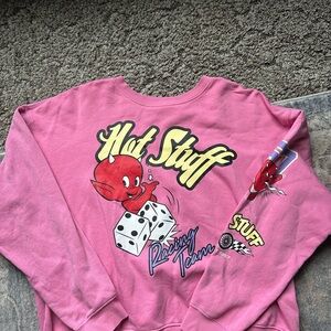 H&M Pink Graphic Sweatshirt Retro Style